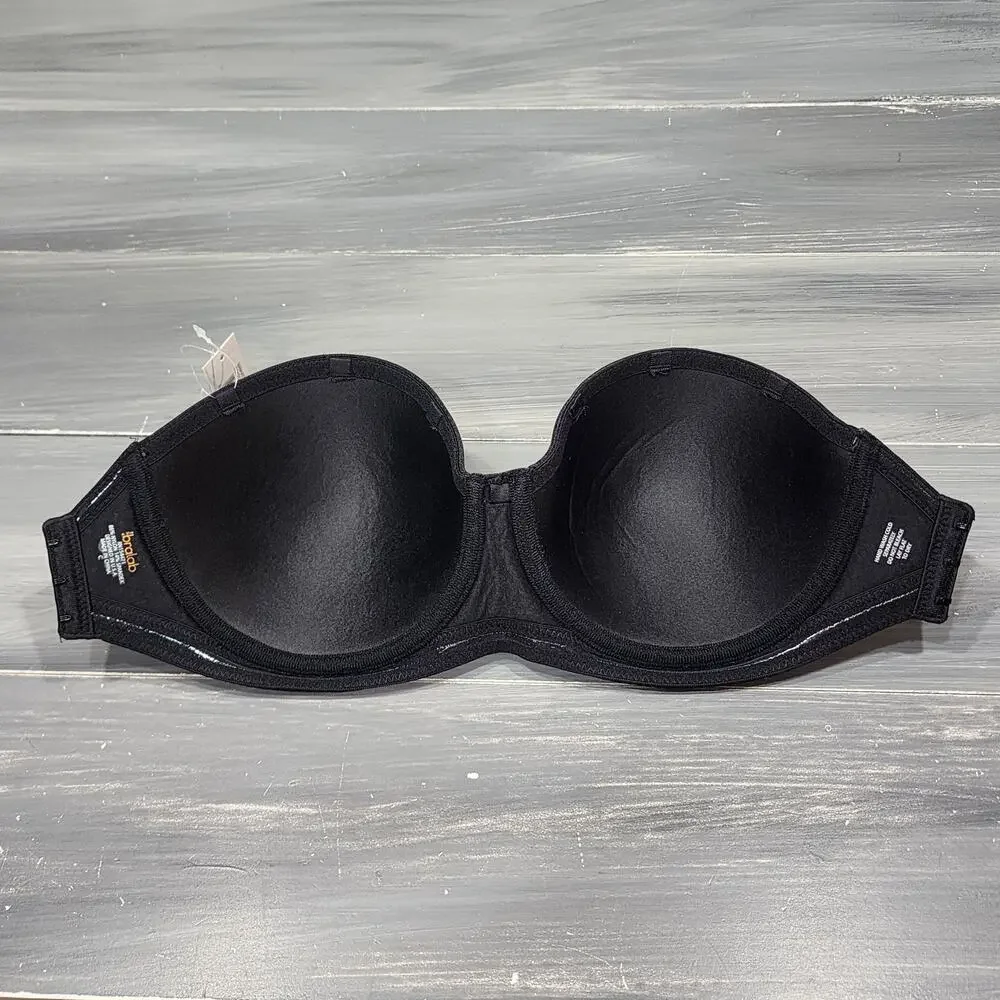 The Bra Lab Angelina Contour Cups Interchangeable Side Clasping Cup Size C Black
